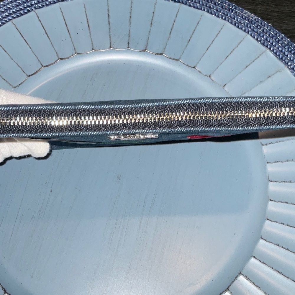 EUC Coach Denim Wristlet With Blue Hawaii Patches - Picture 6 of 14